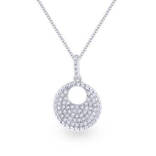 Load image into Gallery viewer, 14k Yellow Gold Pave Diamond Pendant In a Beaded Frame
