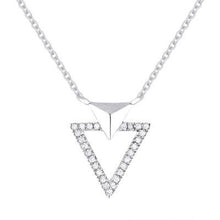 Load image into Gallery viewer, 14k Gold Open Diamond Triangle Pendant

