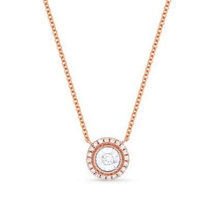 14k  Gold Diamond Cluster Pendant