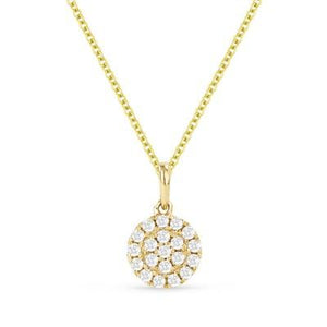 14k  Gold Diamond Clover Pendant