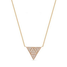 Load image into Gallery viewer, 14k Yellow Gold Triangular Diamond Pendant
