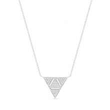 Load image into Gallery viewer, 14k Yellow Gold Triangular Diamond Pendant
