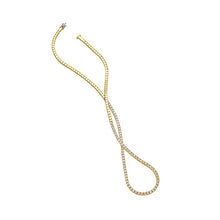Load image into Gallery viewer, 14k Gold Diamond Riviera Necklace
