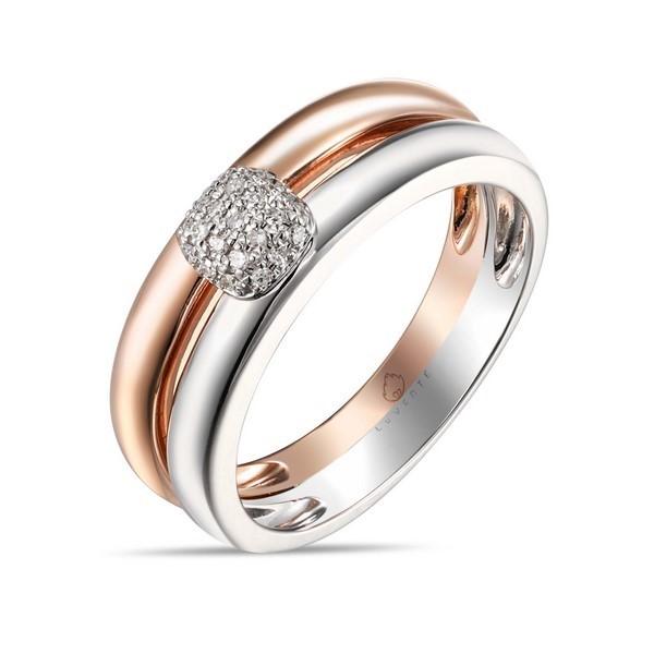 14k Rose and White Gold Diamond Fashion Ring - from Holsten Jewelers