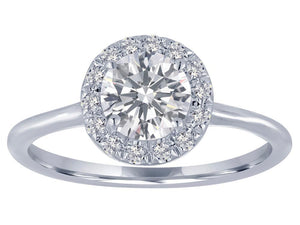 14k White Gold Diamond Halo  Engagement Ring(center stone not included) - from Holsten Jewelers