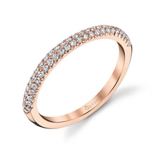 Load image into Gallery viewer, 14k White Gold Arielle Double Row Diamond Wedding Band
