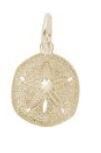 14K Gold Sand Dollar Charm