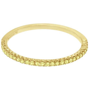 18k Yellow Gold Yellow Diamond Stackable Ring - from Holsten Jewelers