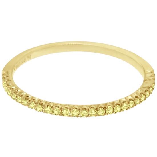 18k Yellow Gold Yellow Diamond Stackable Ring - from Holsten Jewelers