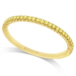 18k Yellow Gold Yellow Diamond Stackable Ring - from Holsten Jewelers
