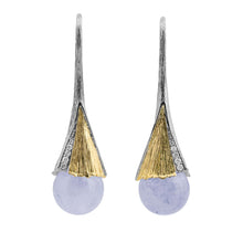 Load image into Gallery viewer, Michael Aram Sterling Silver and 18k Yellow Gold Butterfly Gingko Leaf Drop Earrings - from Holsten Jewelers

