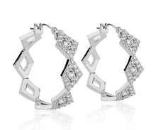 Load image into Gallery viewer, Lucia Diamond Pave Hoops
