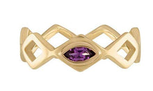 Load image into Gallery viewer, Lucia Single Stone Marquise Stacking Band with Rhodolite Garnet

