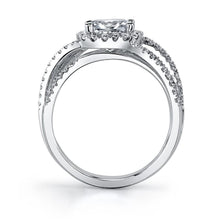 Load image into Gallery viewer, 14k White Gold Diamond Split-Shank Engagement Ring(center stone not included) - from Holsten Jewelers
