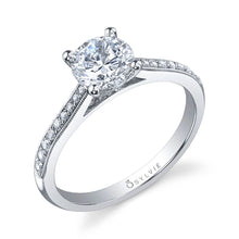 Load image into Gallery viewer, 14k White Gold Diamond Engagement Ring(center stone not included) - from Holsten Jewelers
