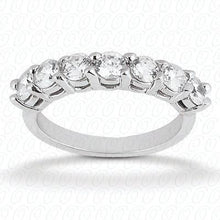 Load image into Gallery viewer, 14kt White Gold Shared Prong Diamond Wedding Band - from Holsten Jewelers
