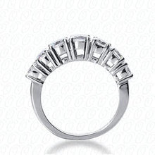 Load image into Gallery viewer, 14k White Gold Diamond Shared Prong Wedding Band - from Holsten Jewelers
