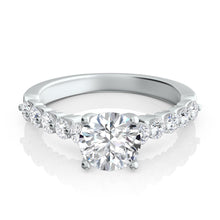 Load image into Gallery viewer, Platinum "Royal Prong" Diamond Engagement Ring with Diamond Sides(center stone not included) - from Holsten Jewelers
